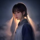 心理咨询师陈雨，温暖自然光线下拍摄，背景为绿植和书架，传递出温和可信赖的专业形象